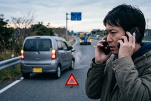 事故で車が動かないとき、どこに電話する？保険会社・JAF・民間レッカーへの連絡順